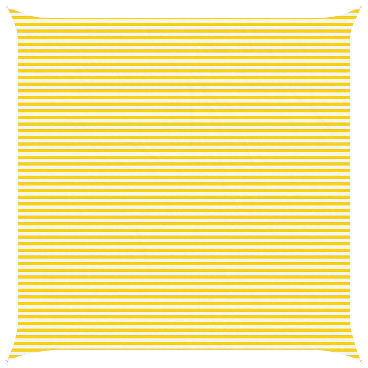 Solskygge seil Gul og hvit 7 x 7 m 100% polyester Oxford