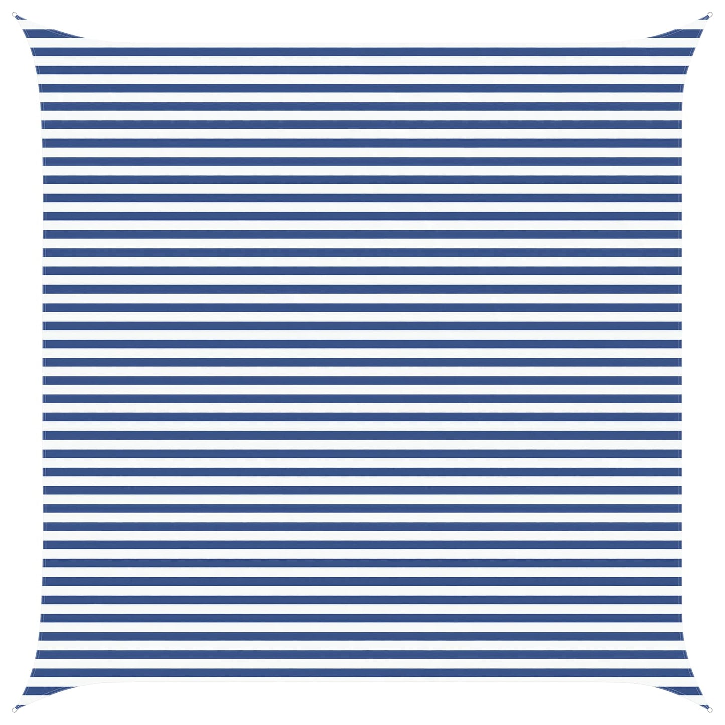 Solskygge seil Blå og hvit 5 x 5 m 100% polyester Oxford