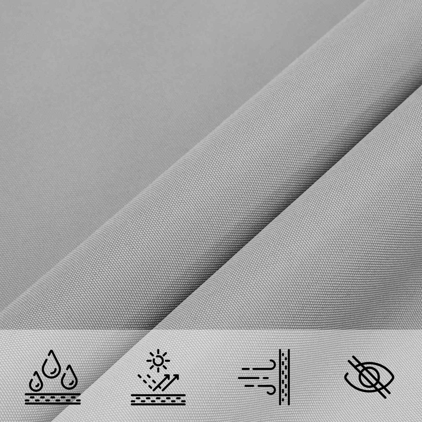 Solskygge seil Lysegrå 6 x 2 m 100% polyester Oxford