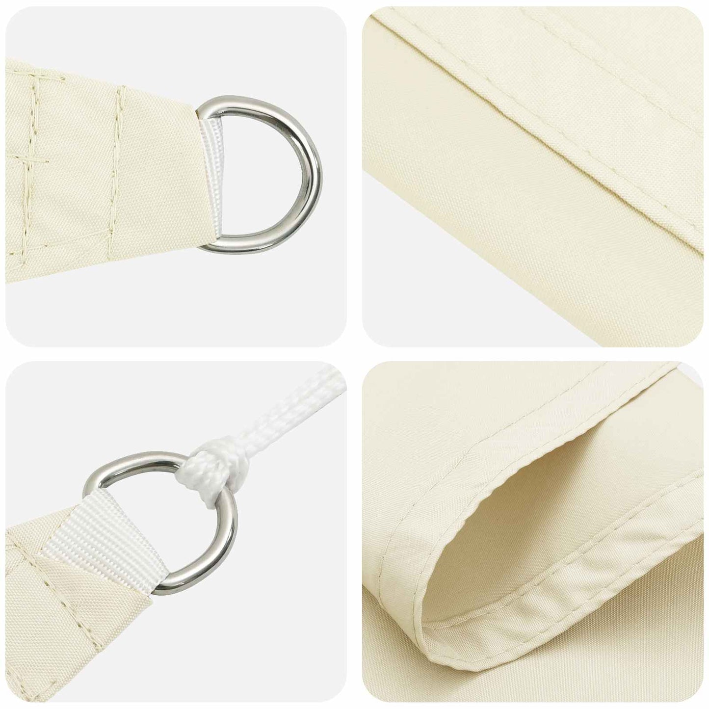 Solskygge seil Krem 6 x 2,5 m 100% polyester Oxford