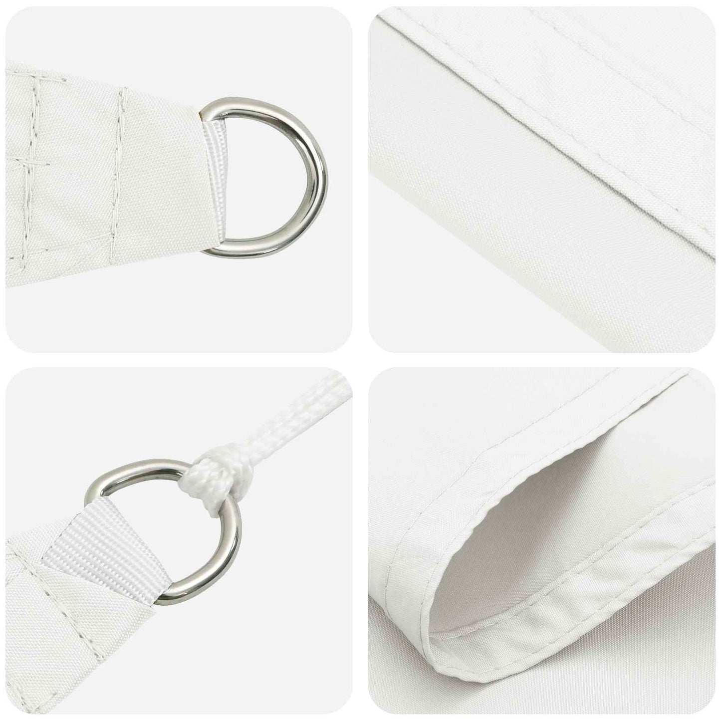 Solskygge seil Hvit 6 x 2 m 100% polyester Oxford