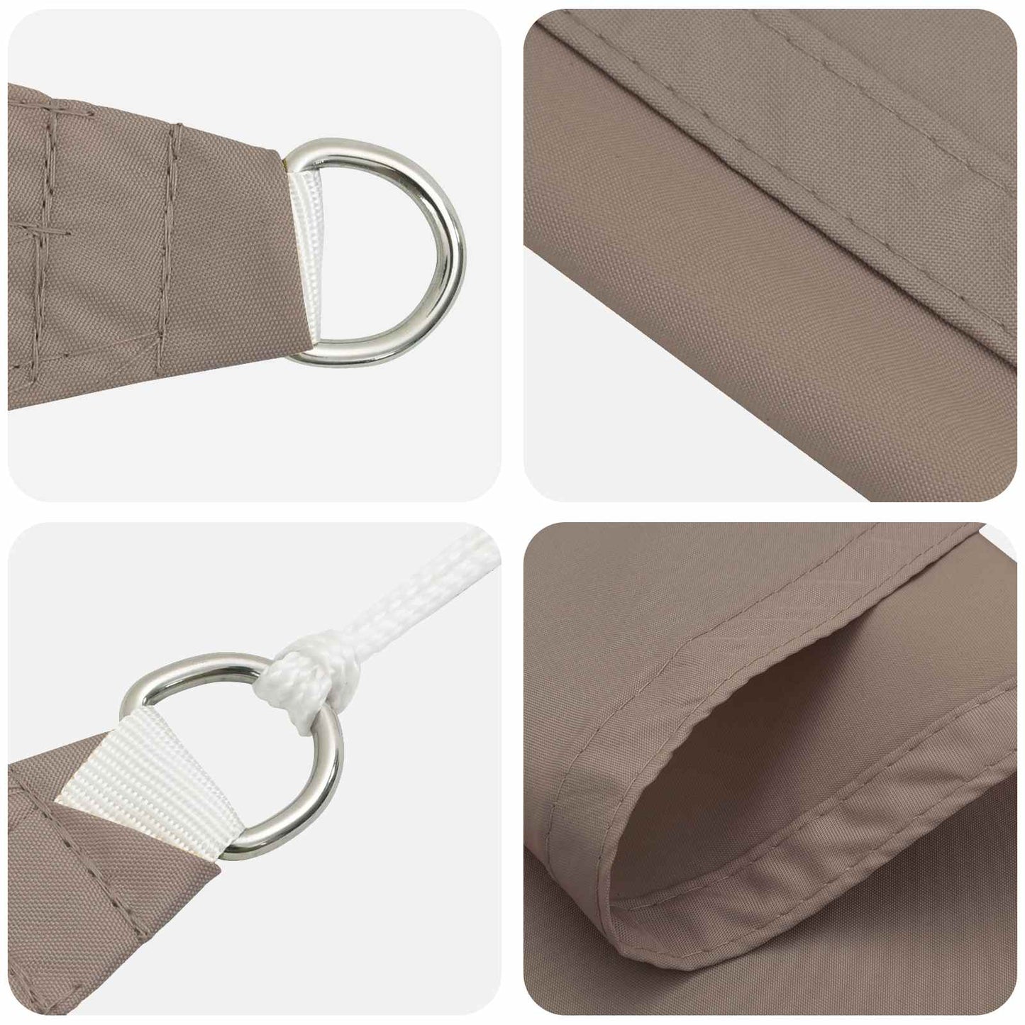 Solskygge seil Gråbrun 6 x 2,5 m 100% polyester Oxford