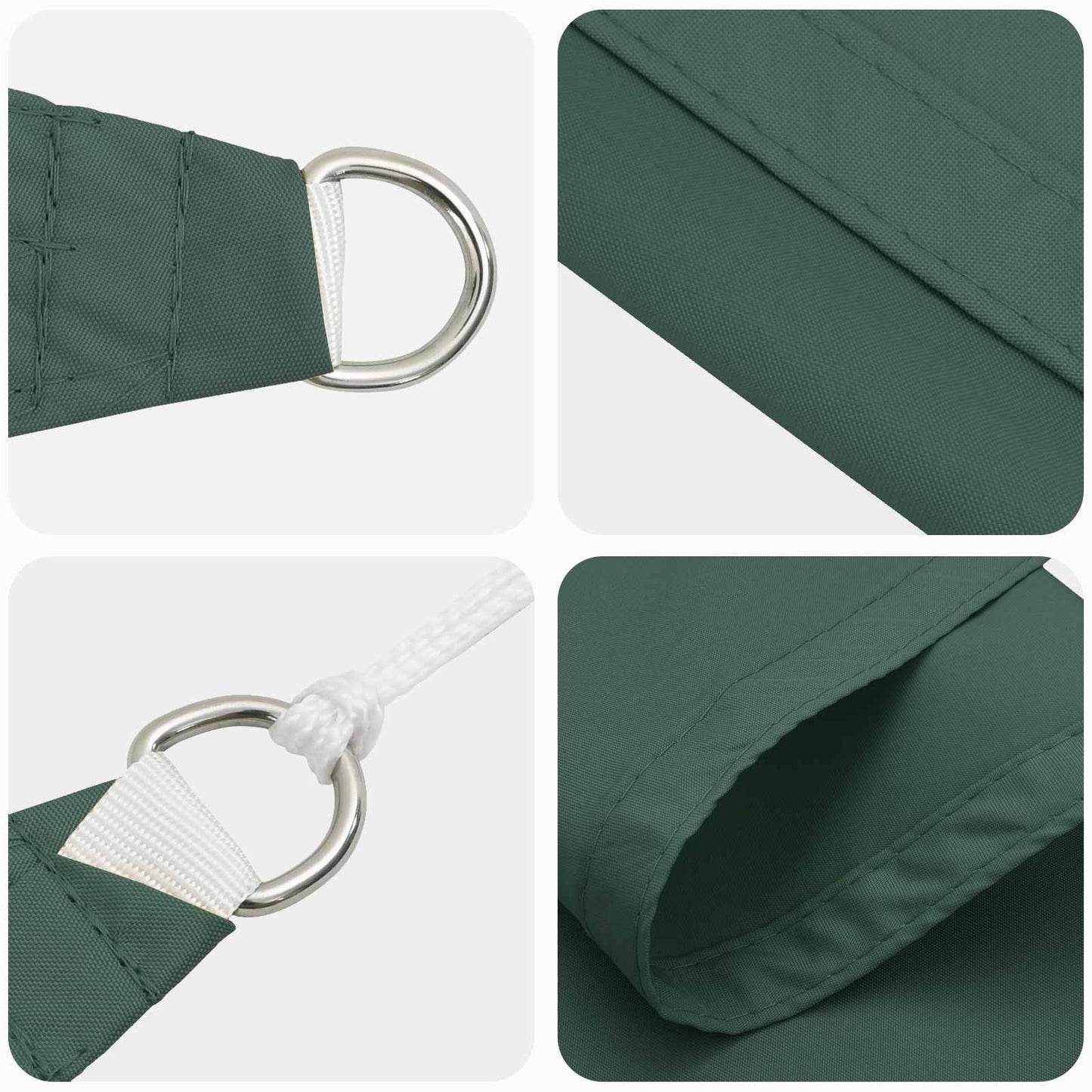 Solskygge seil Mørkegrønn 2 x 6 m 100% polyester Oxford