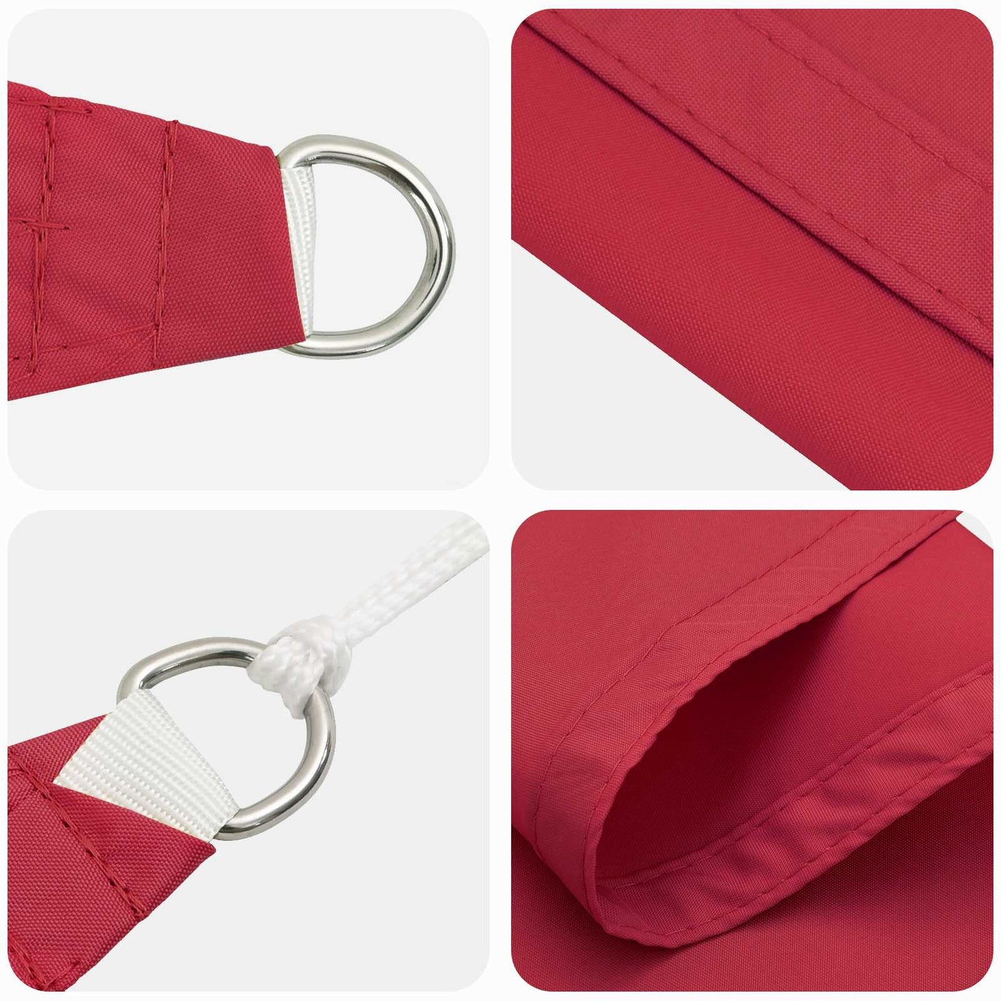 Solskygge seil Rød 6 x 2,5 m 100% polyester Oxford