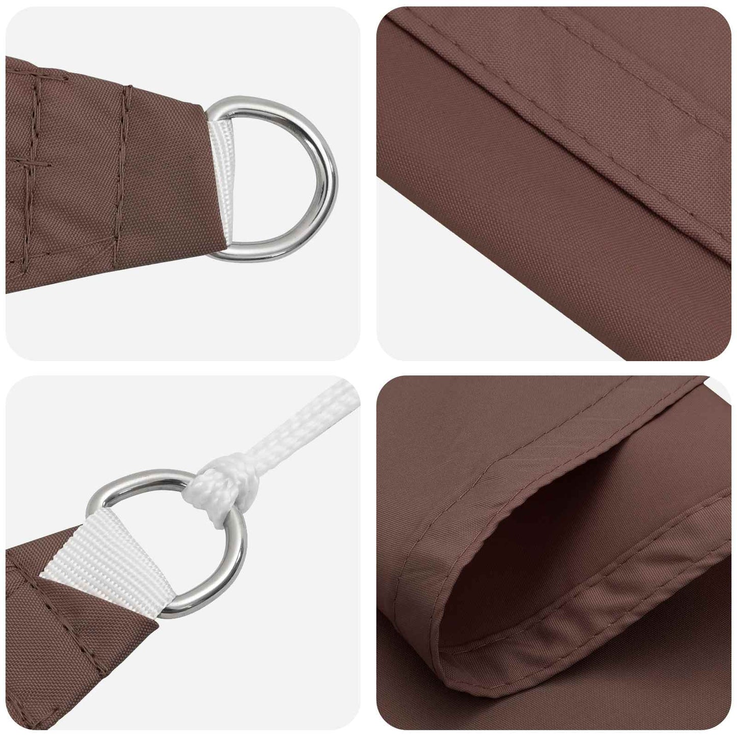 Solskygge seil Brun 6 x 2 m 100% polyester Oxford