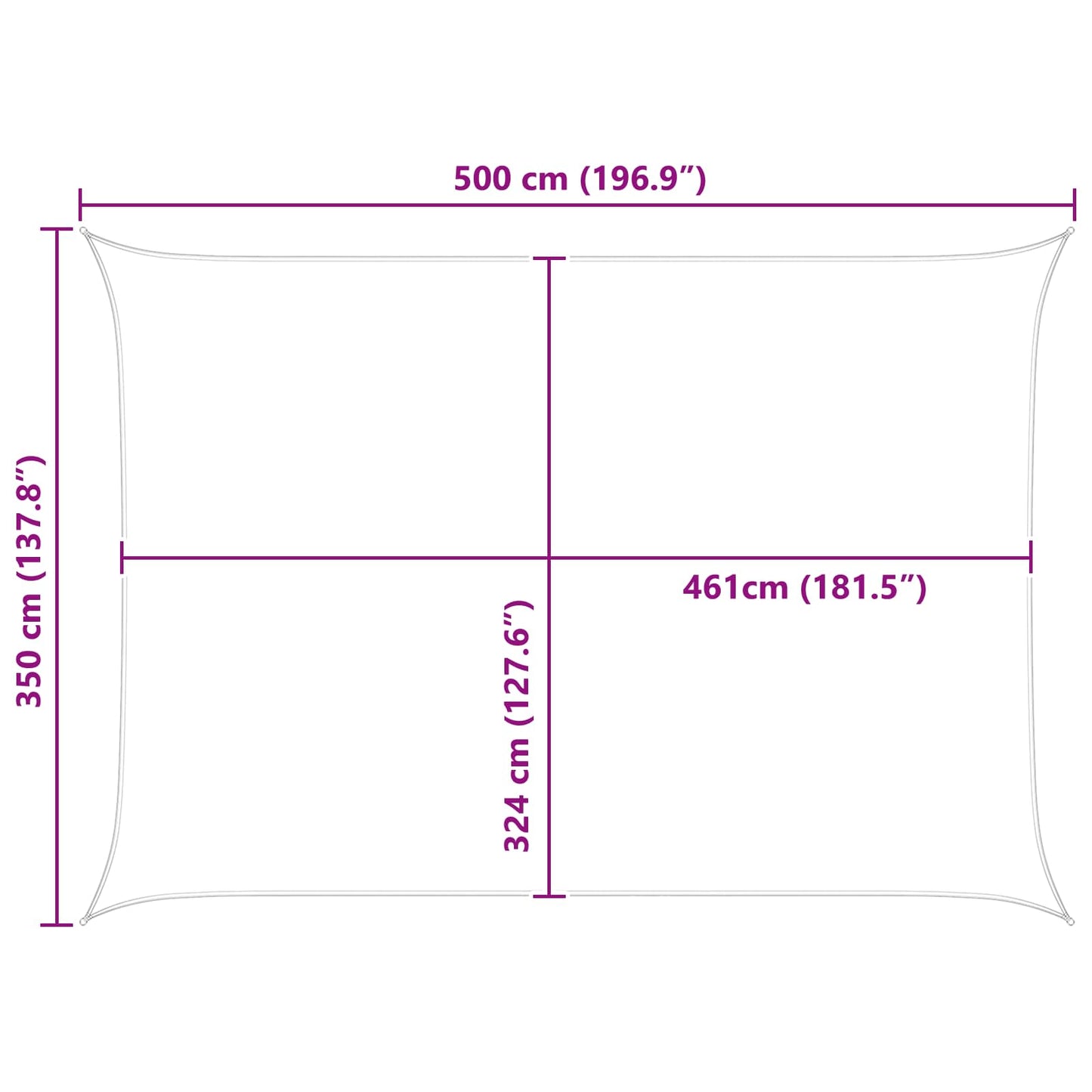 Solskygge seil Oransje og Brunt 5 × 3,5 m 100% polyester Oxford
