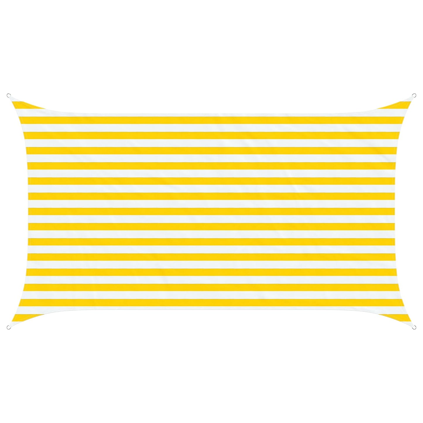 Solskygge seil Gul og hvit 3,5 x 2 m 100% polyester Oxford