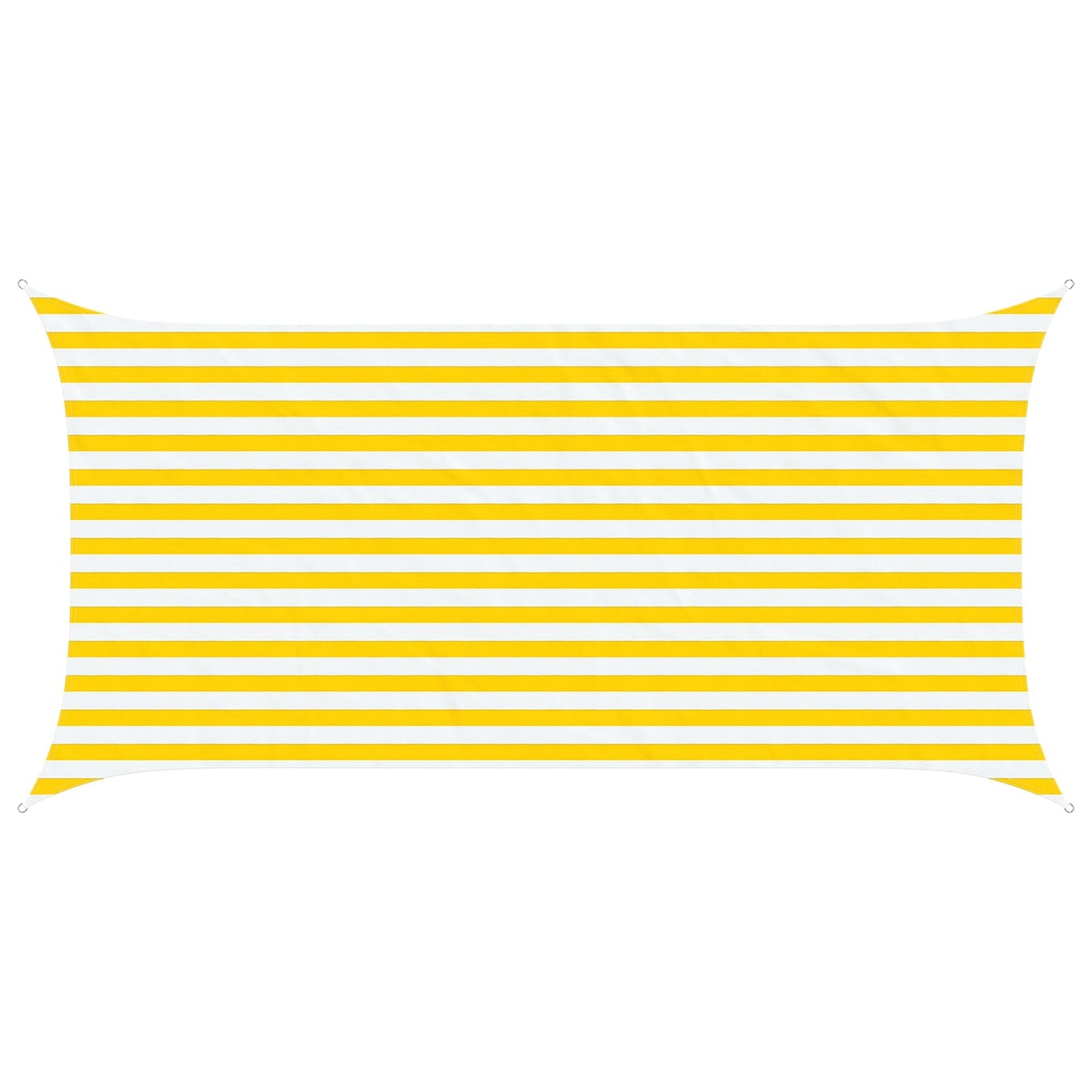 Solskygge seil Gul og hvit 4 x 2 m 100% polyester Oxford
