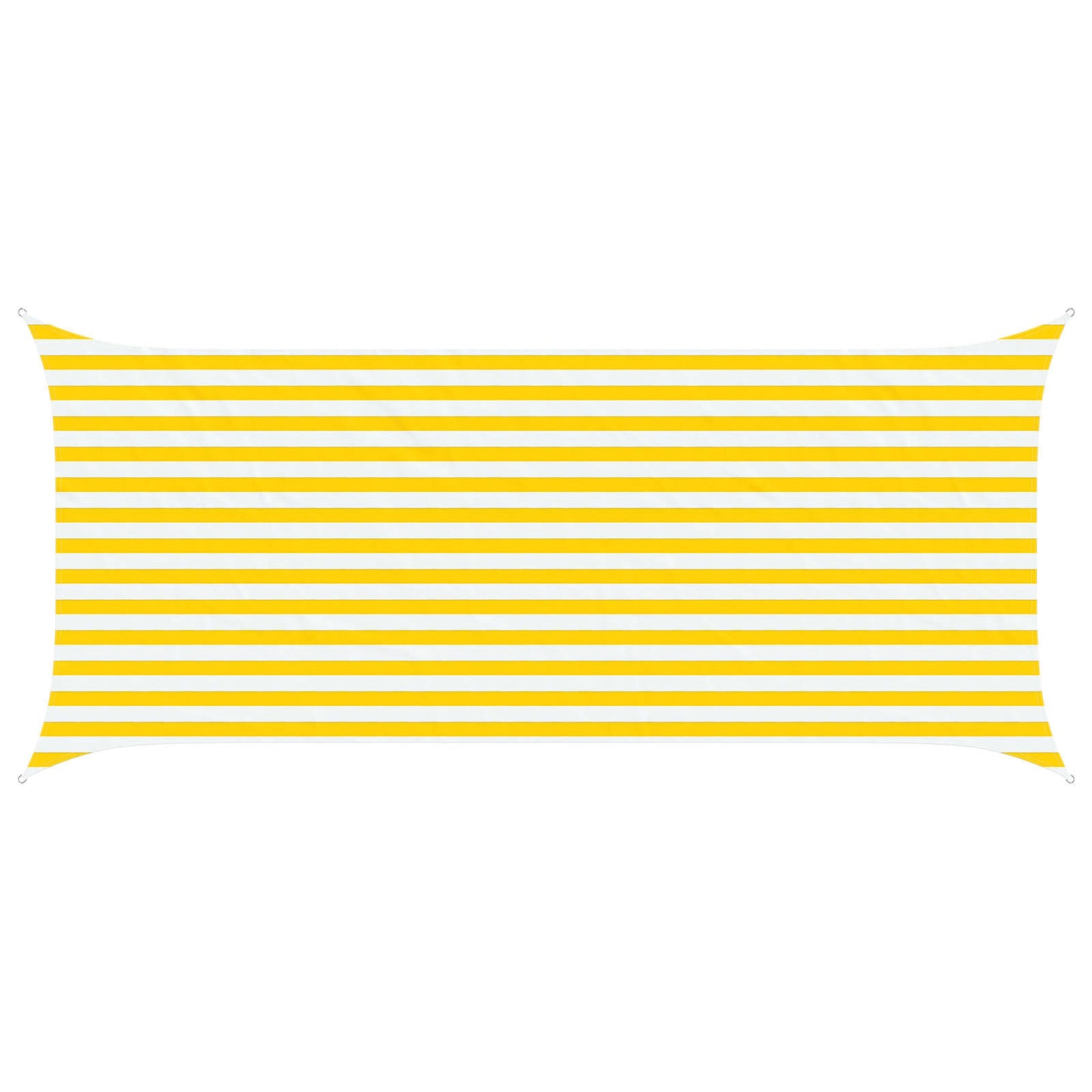 Solskygge seil Gul og hvit 4,5 x 2 m 100% polyester Oxford
