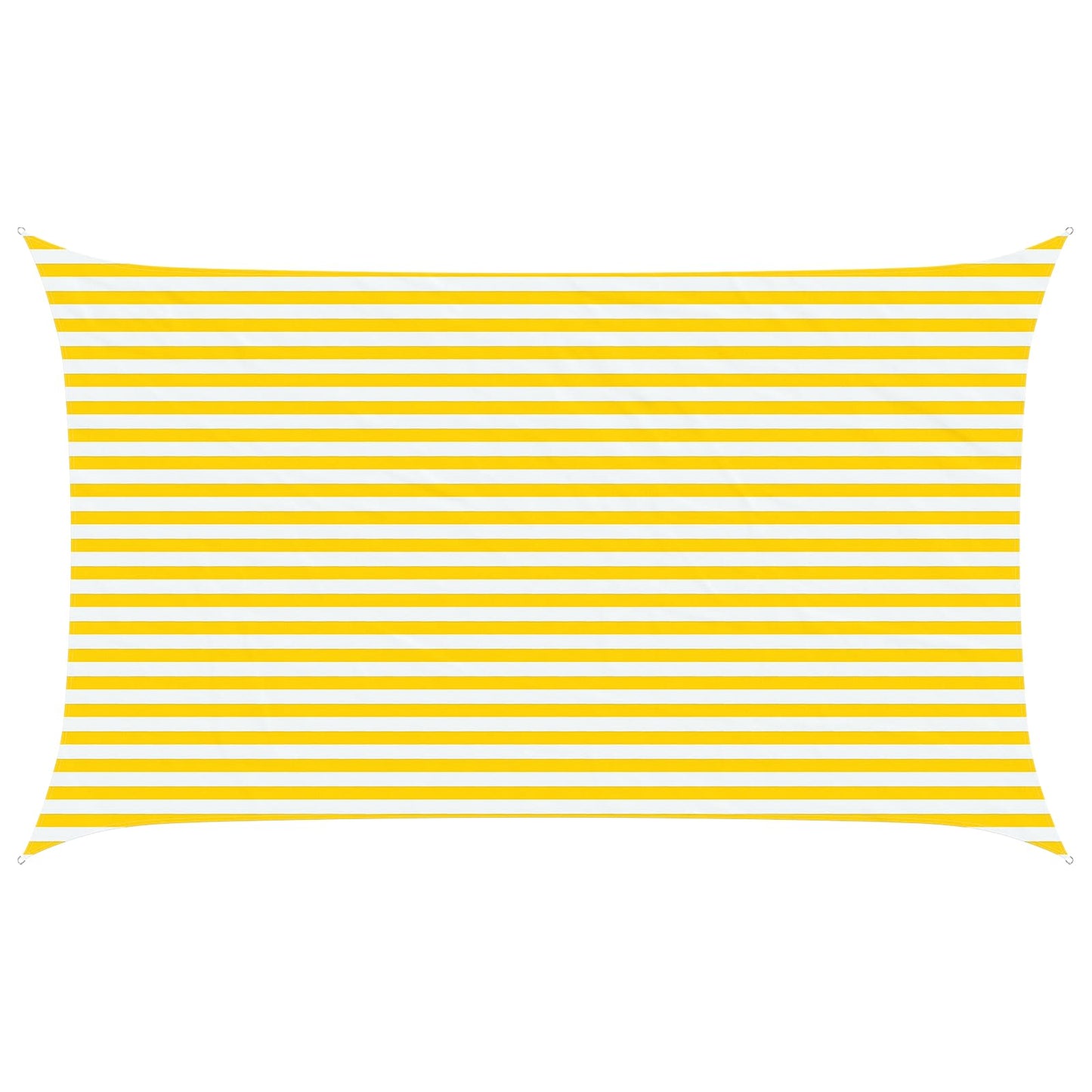 Solskygge seil Gul og hvit 5 x 3 m 100% polyester Oxford