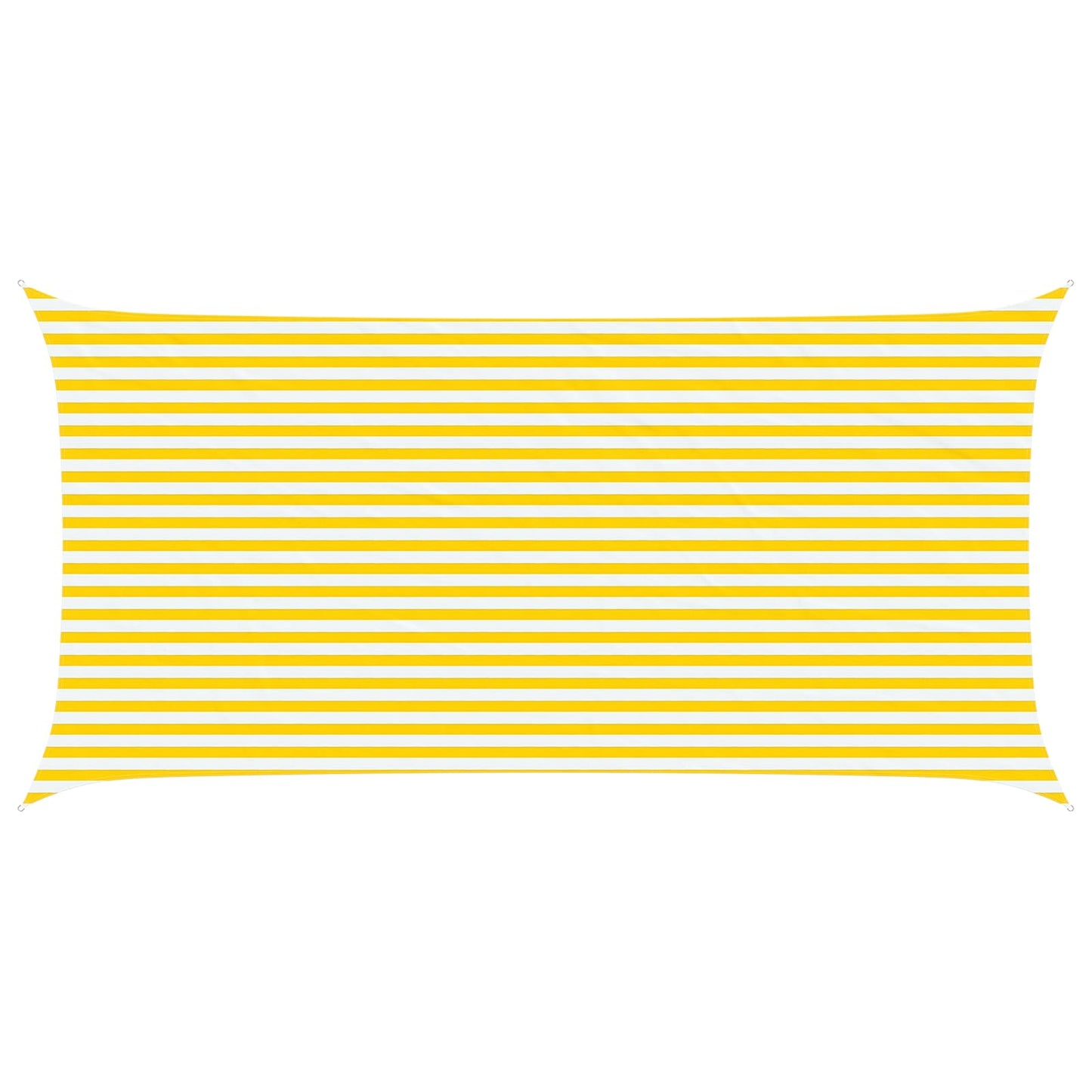 Solskygge seil Gul og hvit 6 x 3 m 100% polyester Oxford