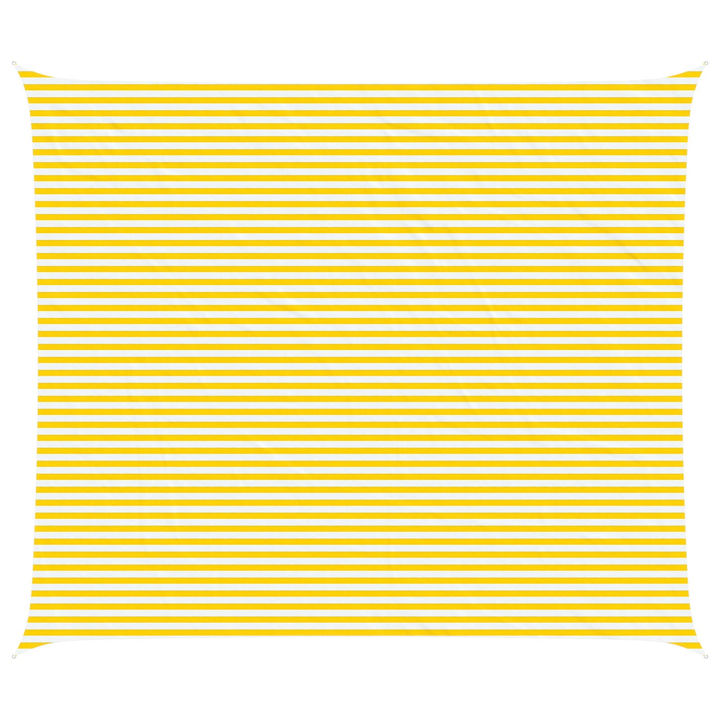 Solskygge seil Gul og hvit 7 x 6 m 100% polyester Oxford