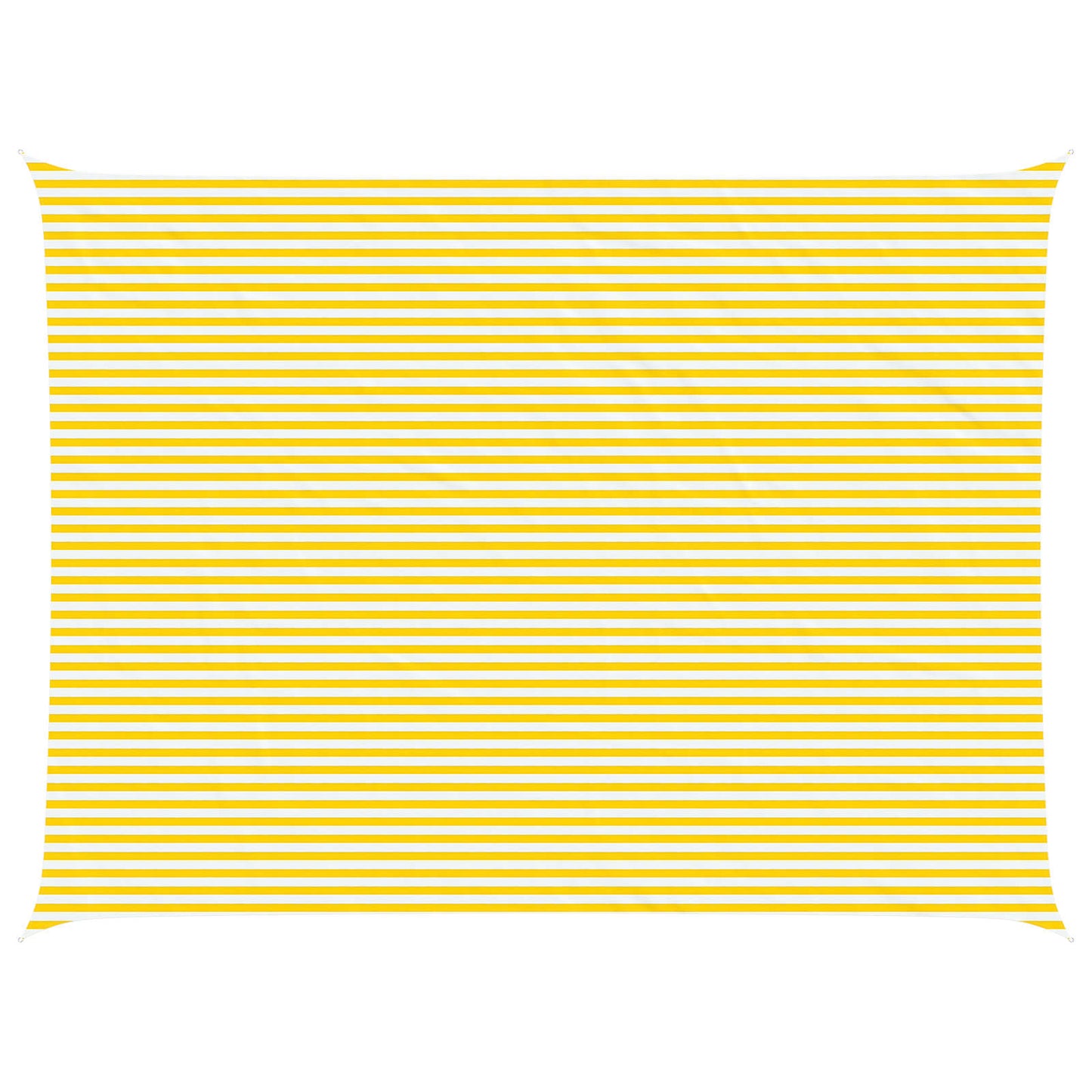 Solskygge seil Gul og hvit 8 x 6 m 100% polyester Oxford
