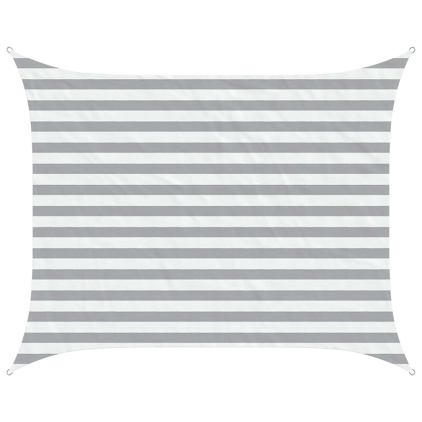 Solskygge seil Lys Grå og Hvit 2 x 2,5 m 100% polyester Oxford