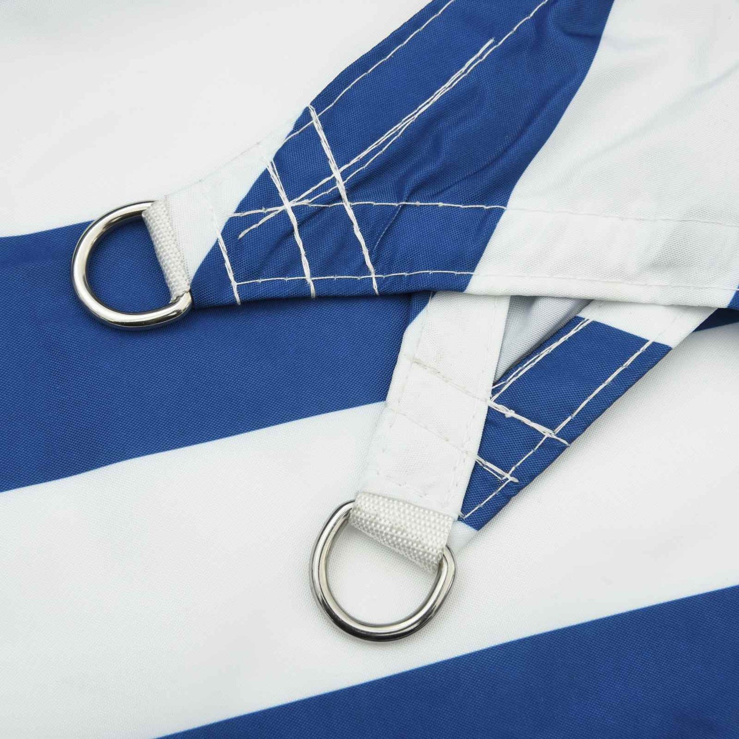 Solskygge seil Blå og hvit 2 x 2 x 2 m 100% polyester Oxford