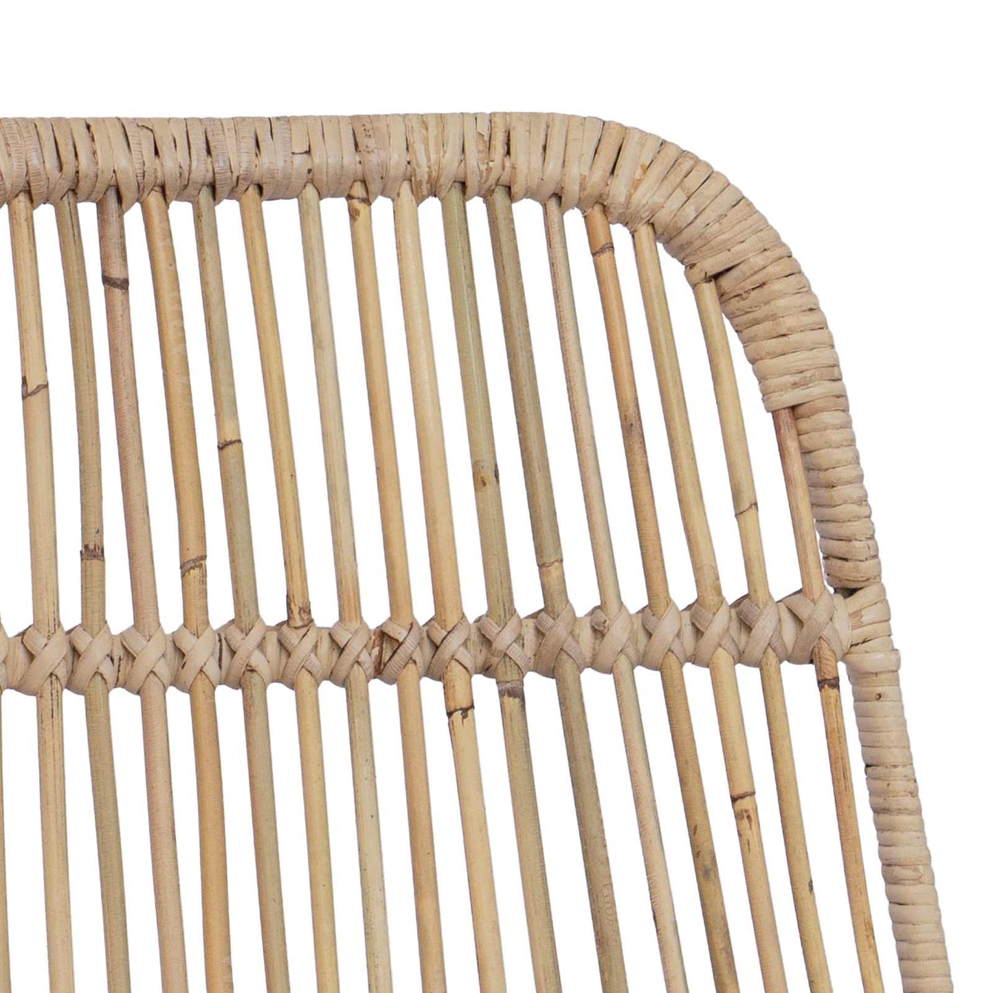 Barstol 2 pcs Naturlig 44 x 55 x 109 cm Rattan og Stål