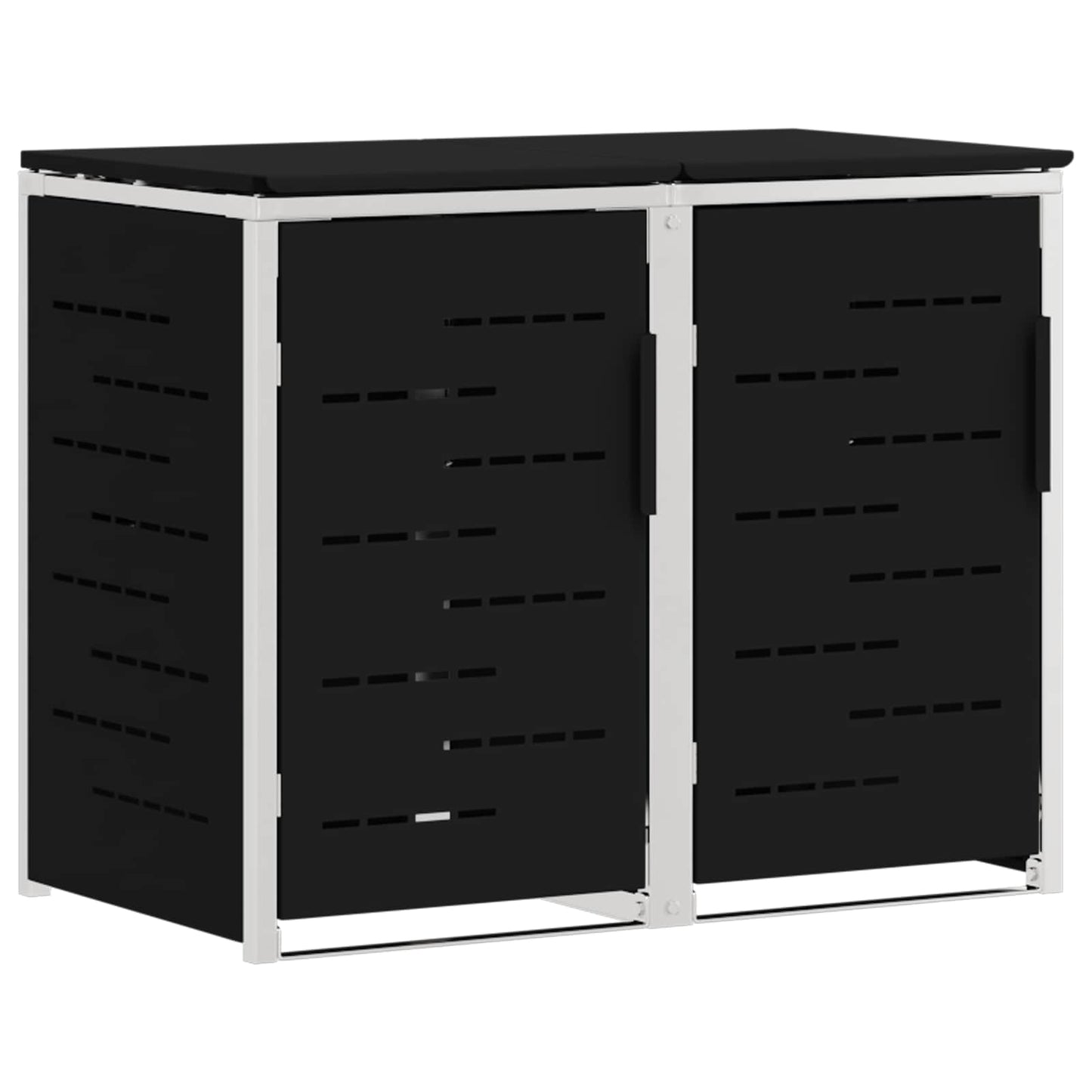 Avfallsbeholderoppbevaring Svart 138 x 77,5 x 112,5 cm
