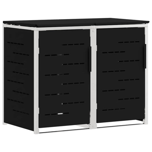 Avfallsbeholderoppbevaring Svart 138 x 77,5 x 112,5 cm