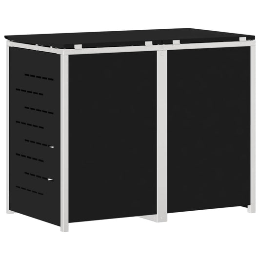 Avfallsbeholderoppbevaring Svart 138 x 77,5 x 112,5 cm