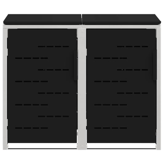 Avfallsbeholderoppbevaring Svart 138 x 77,5 x 112,5 cm