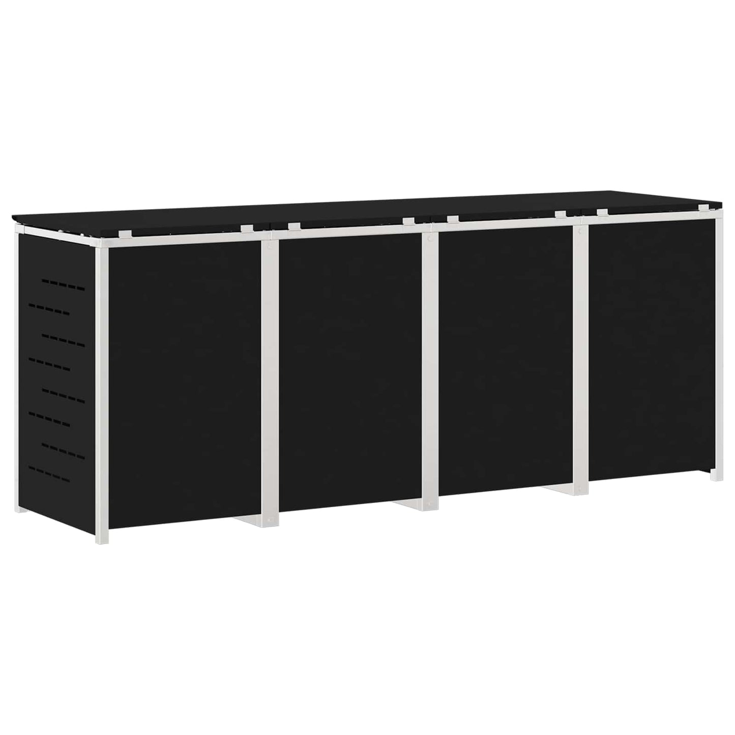 Avfallsbeholderoppbevaring Svart 276 x 77,5 x 112,5 cm