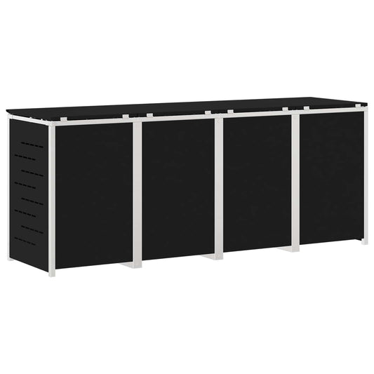 Avfallsbeholderoppbevaring Svart 276 x 77,5 x 112,5 cm