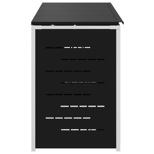 Avfallsbeholderoppbevaring Svart 276 x 77,5 x 112,5 cm