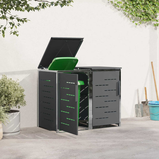 Avfallsbeholderoppbevaring Antrasitt 138 x 77,5 x 112,5 cm