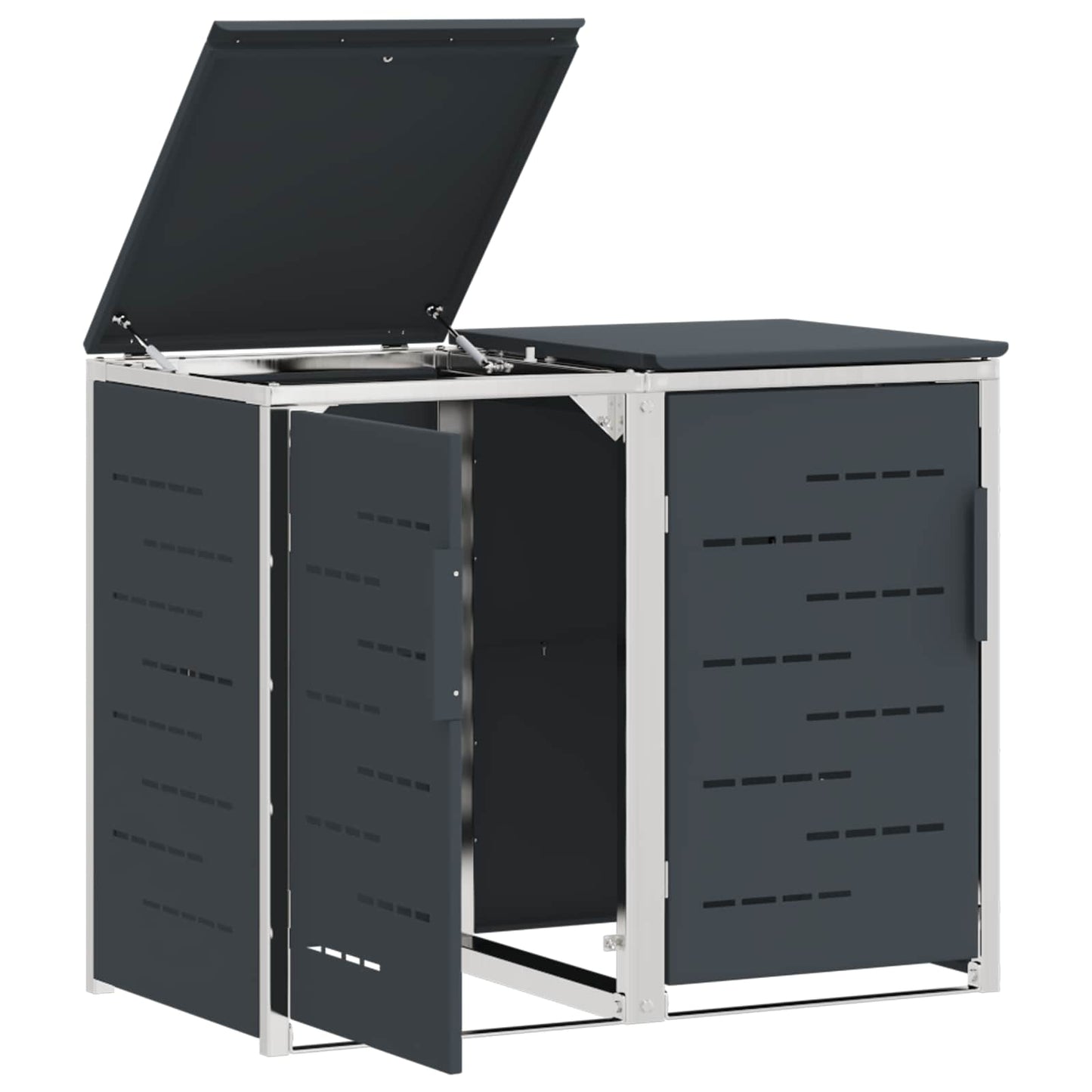 Avfallsbeholderoppbevaring Antrasitt 138 x 77,5 x 112,5 cm