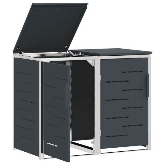 Avfallsbeholderoppbevaring Antrasitt 138 x 77,5 x 112,5 cm