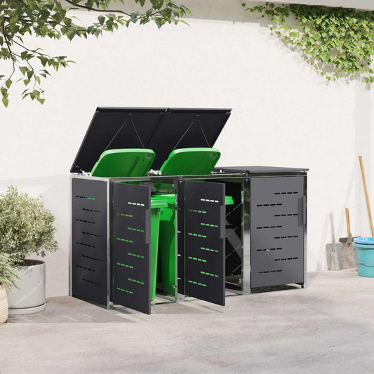 Avfallsbeholderoppbevaring Antrasitt 207 x 77,5 x 112,5 cm