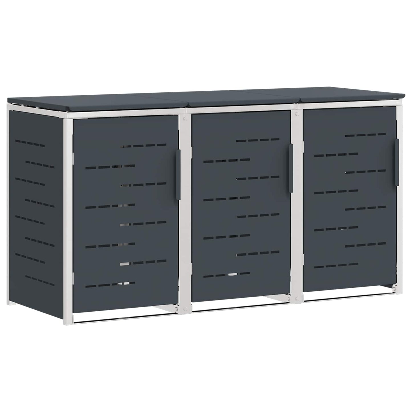 Avfallsbeholderoppbevaring Antrasitt 207 x 77,5 x 112,5 cm