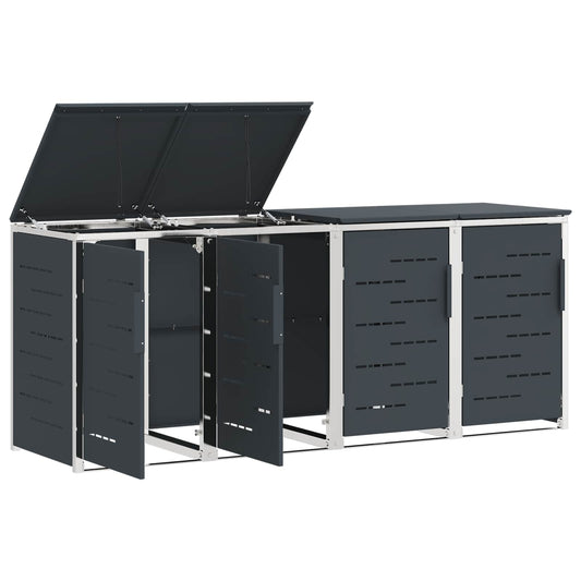 Avfallsbeholderoppbevaring Antrasitt 276 x 77,5 x 112,5 cm