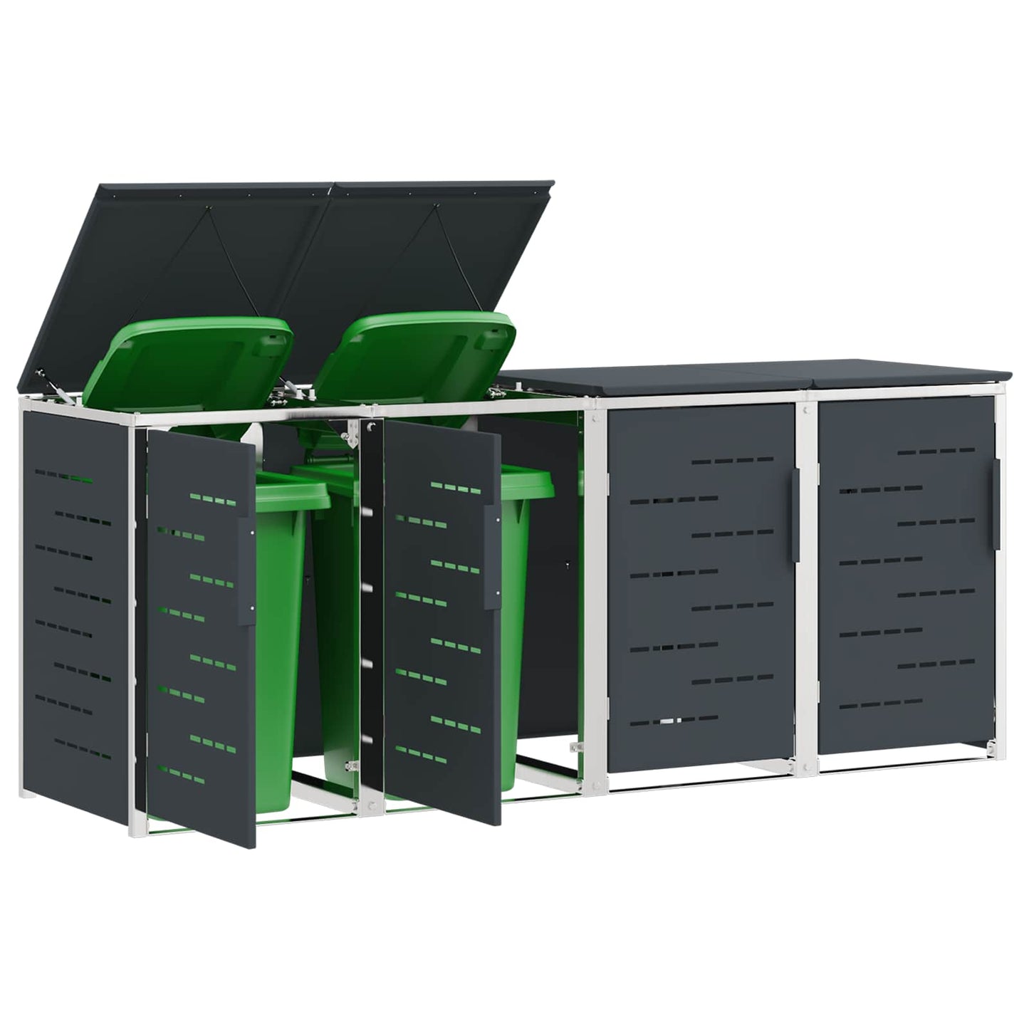 Avfallsbeholderoppbevaring Antrasitt 276 x 77,5 x 112,5 cm