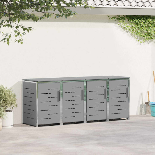 Avfallsbeholderoppbevaring Grå 276 x 77,5 x 112,5 cm