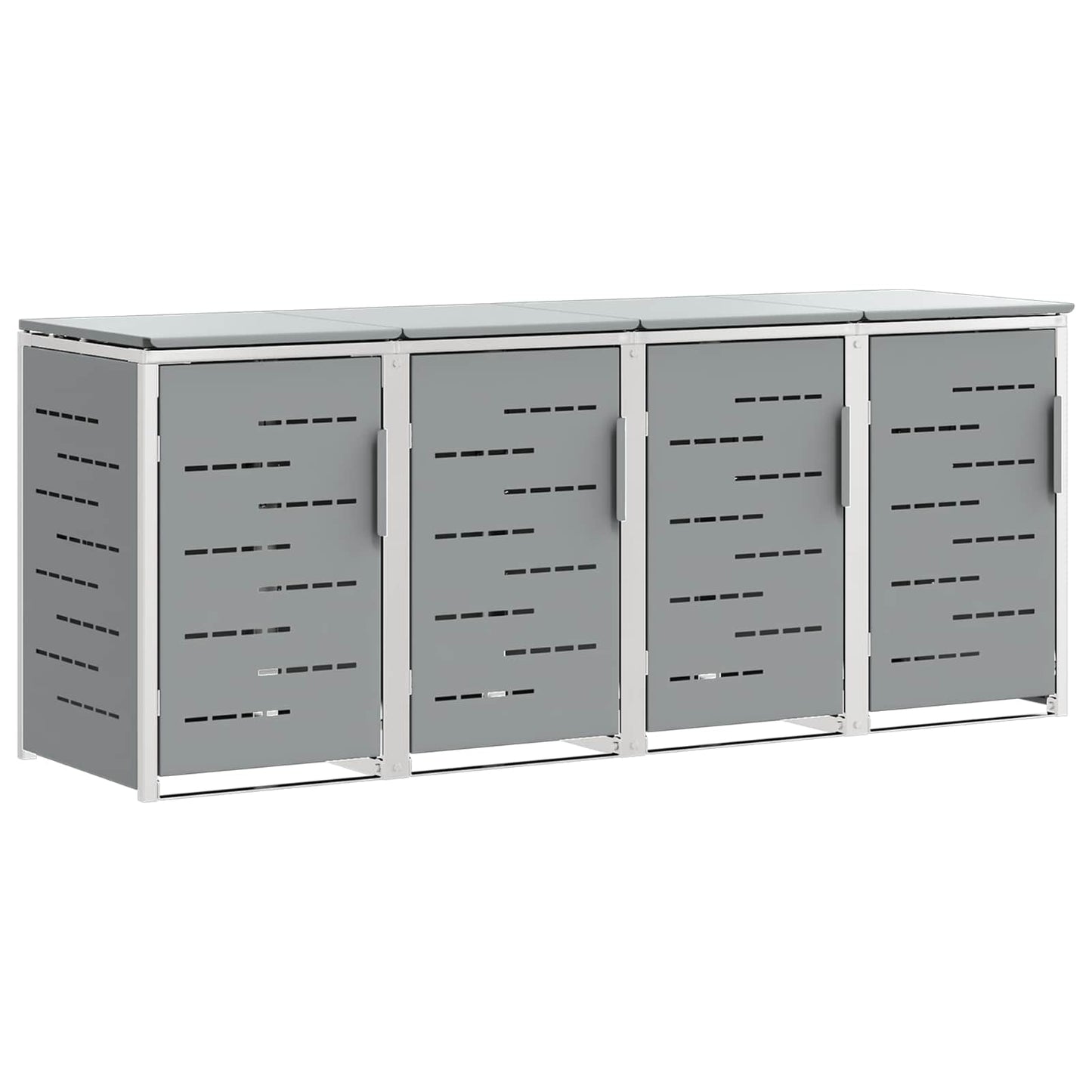 Avfallsbeholderoppbevaring Grå 276 x 77,5 x 112,5 cm