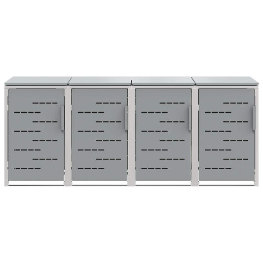 Avfallsbeholderoppbevaring Grå 276 x 77,5 x 112,5 cm