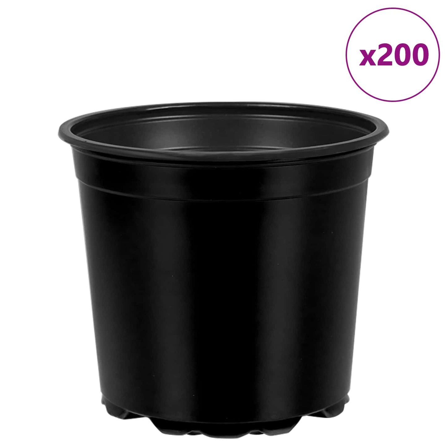 Blomsterpotte 200 pcs Svart Ø 15 x 13 cm Plast
