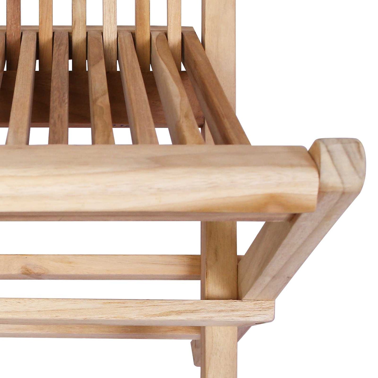 Foldbar Hage Stol 2 pcs Naturlig Massivt Teaktre