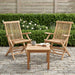Foldbar Hage Stol 2 pcs Naturlig Massivt Teaktre