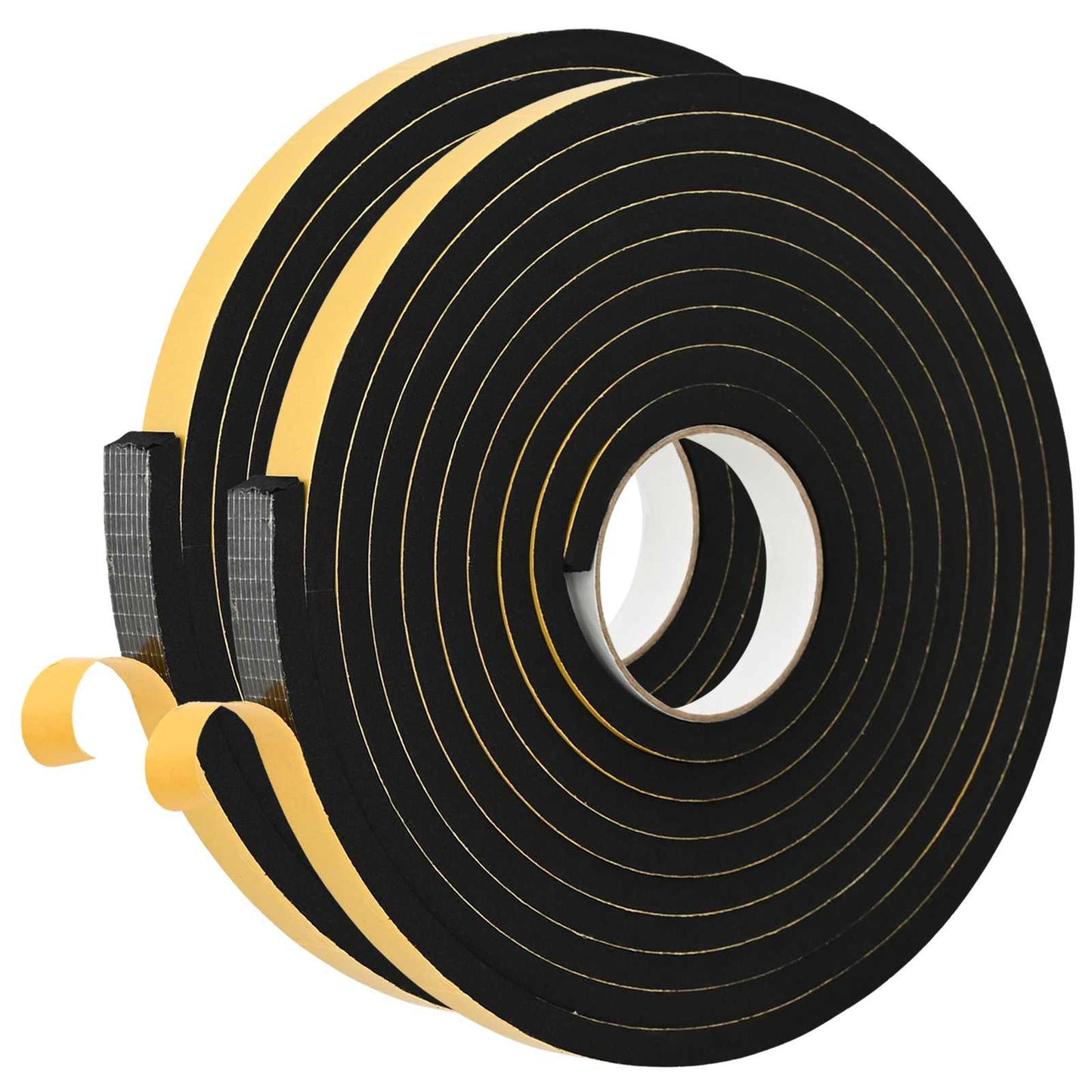 Selvklebende skum tape 2 stk. Svart 15 mm x 5 m CR skum