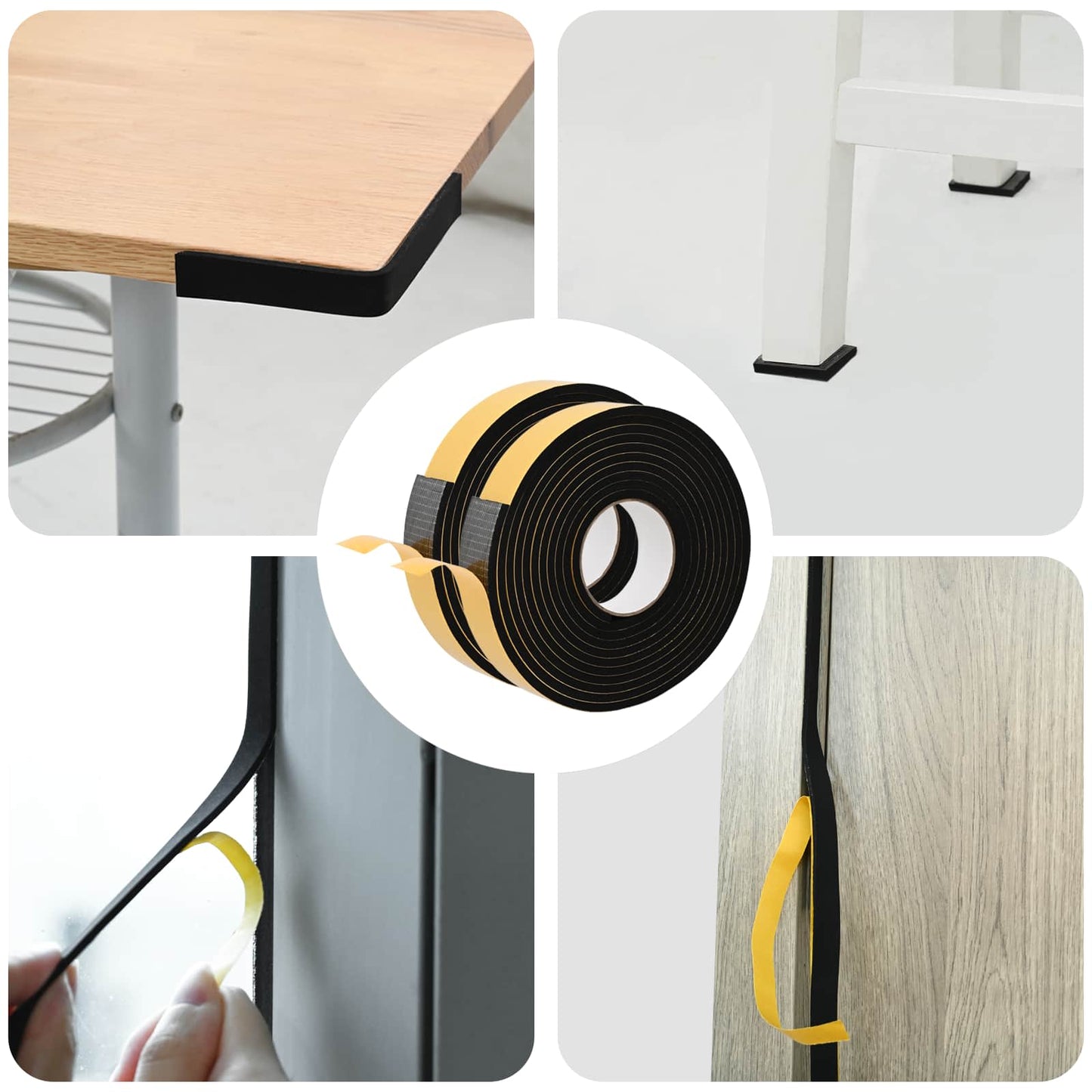 Selvklebende skum tape 2 stk. Svart 40mm x 5m CR skum