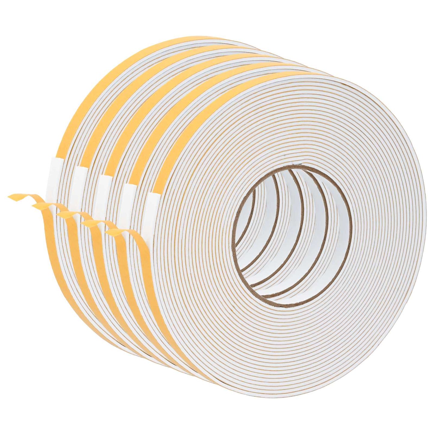 Selvklebende skum tape 5 stk. Hvit 10mm x 10m CR skum