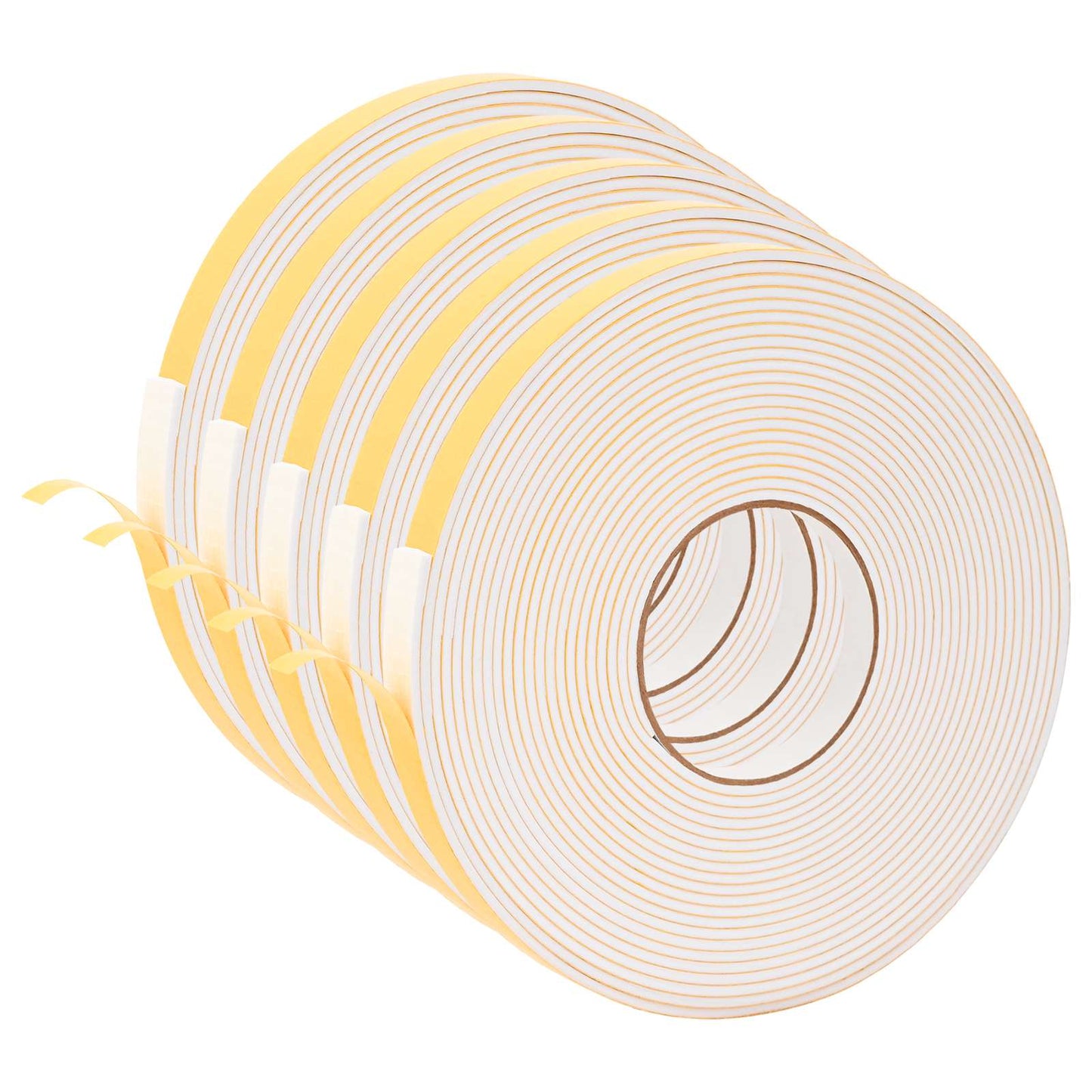 Selvklebende skum tape 5 stk. Hvit 10mm x 10m CR skum