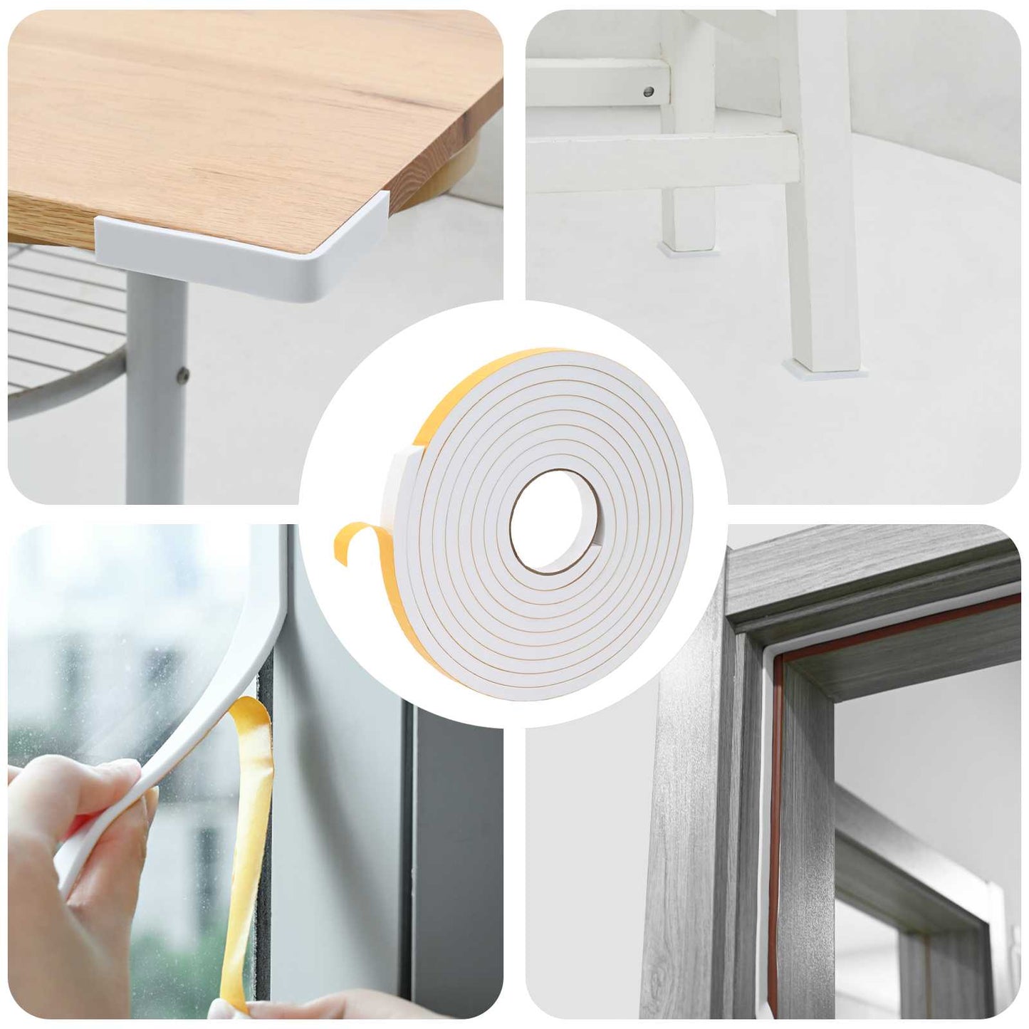 Selvklebende skum tape 20 stk. Hvit 20mm x 5m CR skum