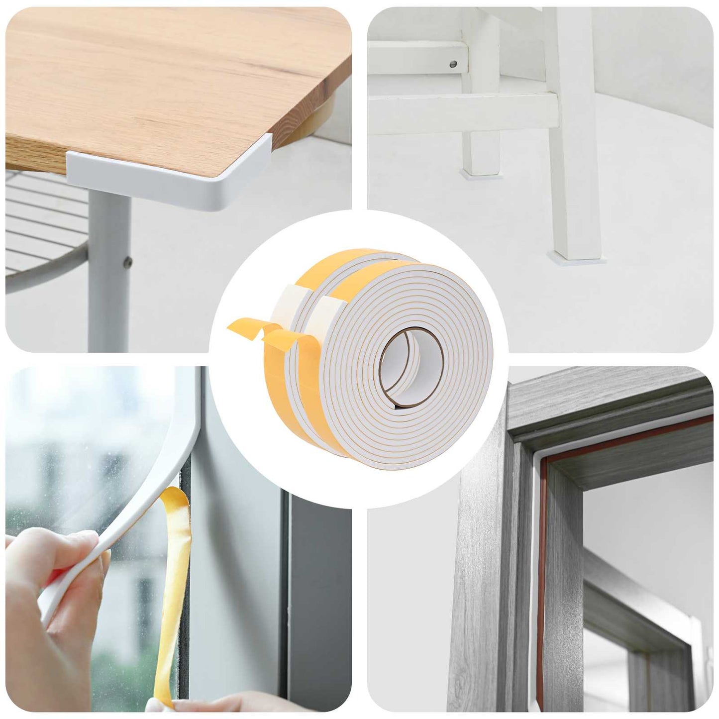 Selvklebende skum tape 2 stk. Hvit 30mm x 5m CR skum