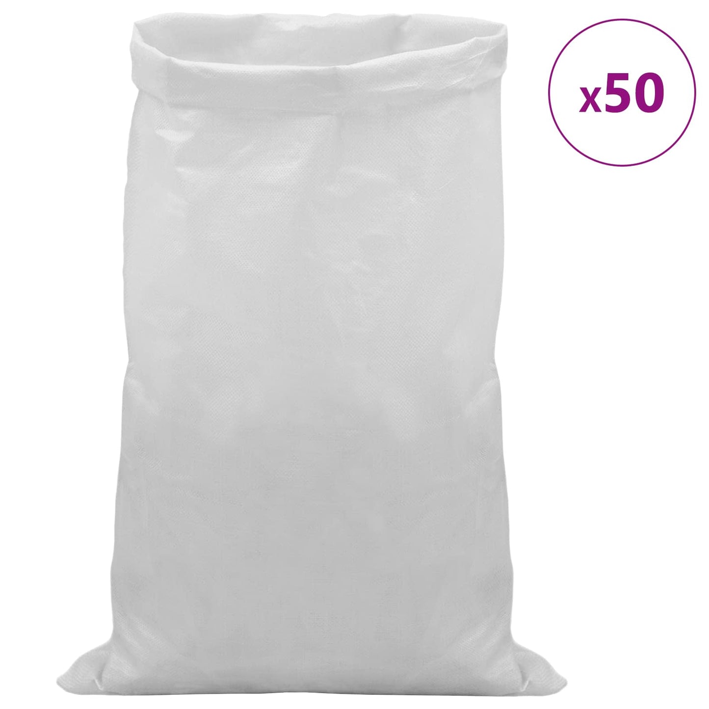 Vevde sekker 50 pcs Hvit 65 x 115 cm PP