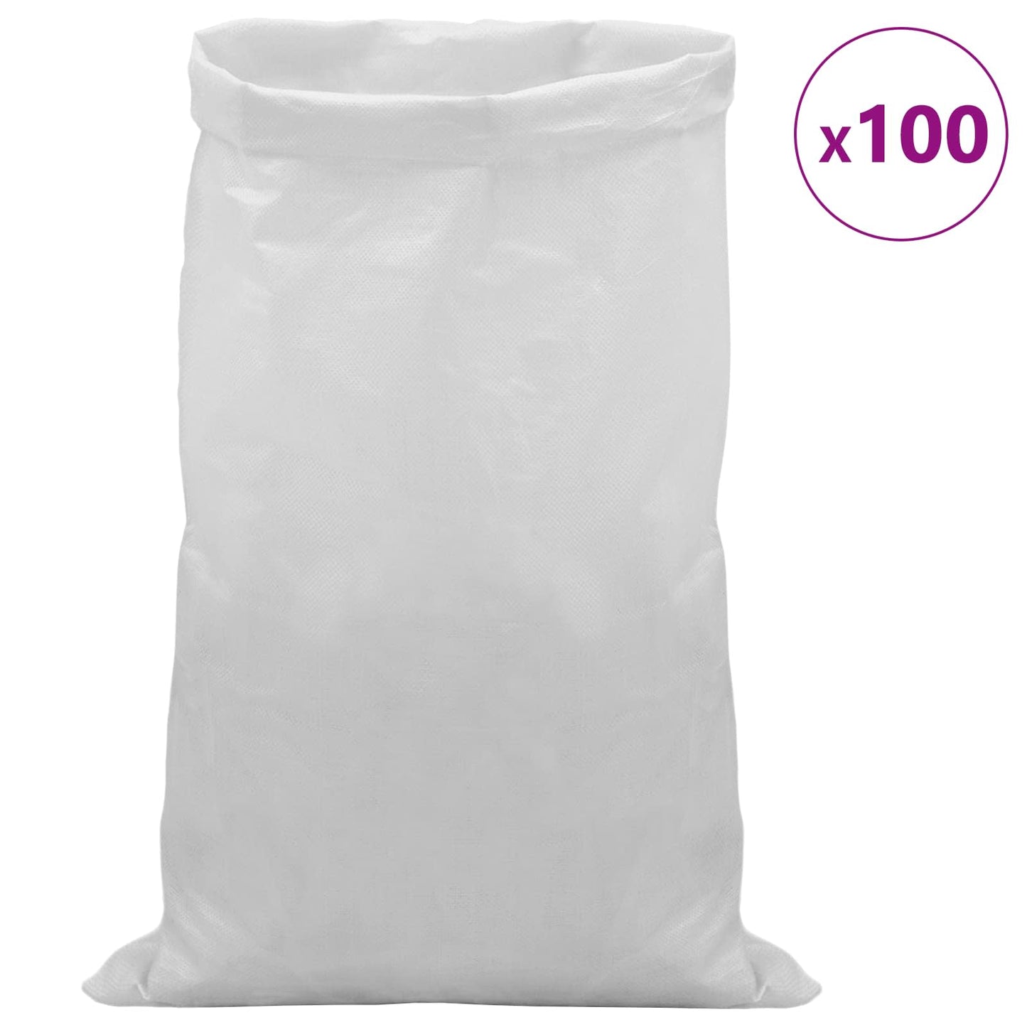 Vevde sekker 100 pcs Hvit 60 x 110 cm PP