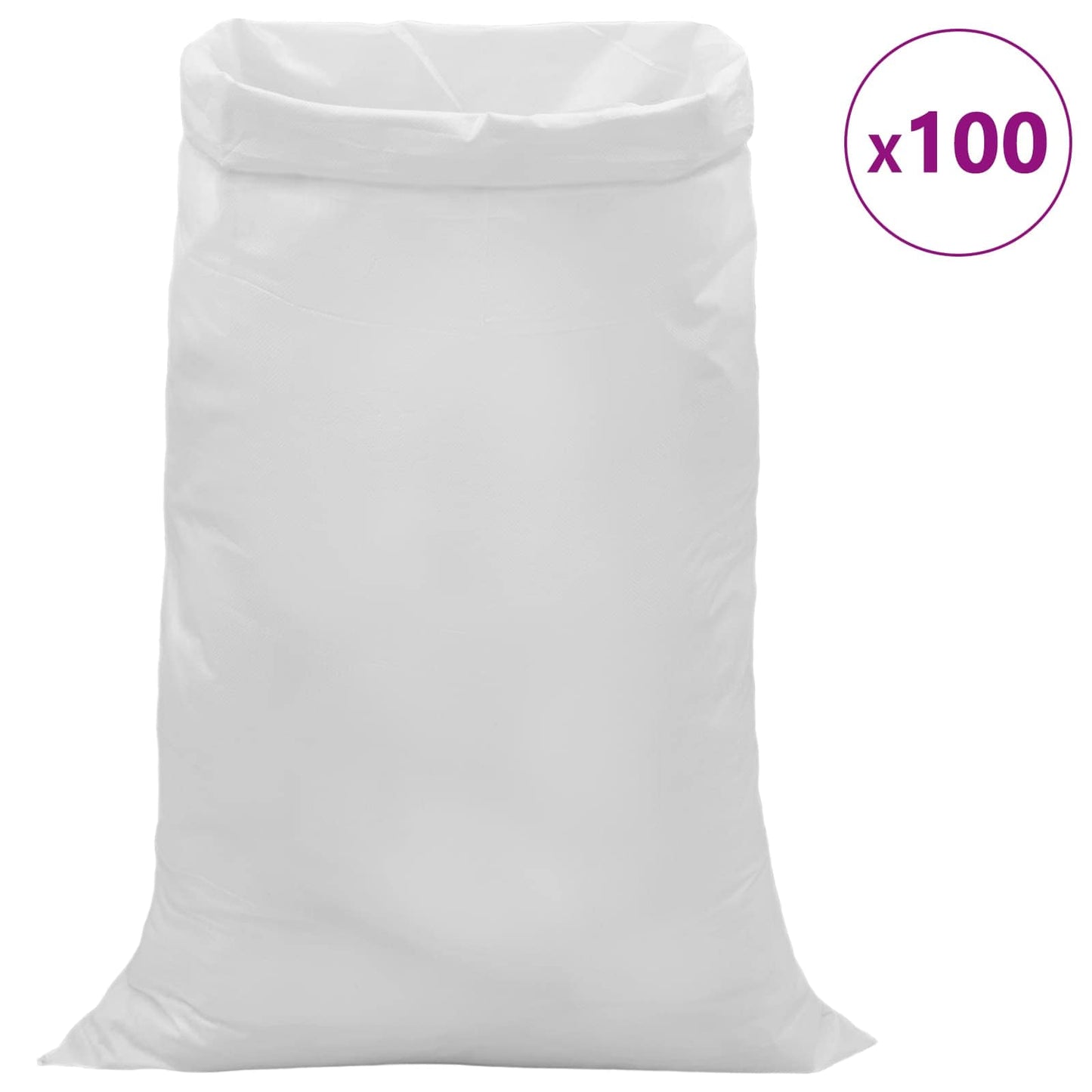 Vevde sekker 100 pcs Hvit 80 x 125 cm PP