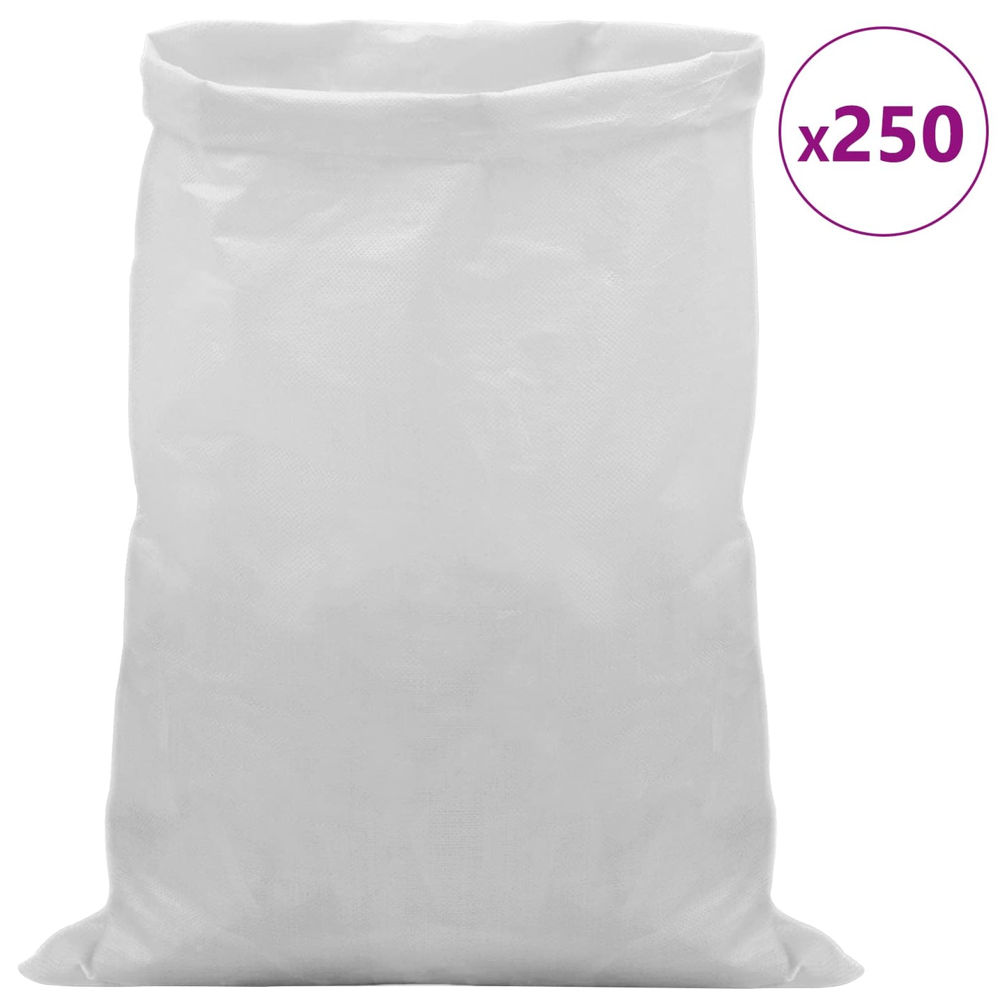 Vevde sekker 250 pcs Hvit 50 x 80 cm PP